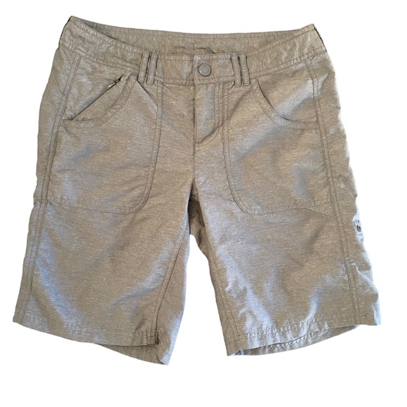 North Face Heather Brown Adjustable Hem Nylon Blend Shorts 4 - Picture 2 of 16